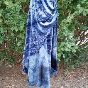 PULSE Blue Spaghetti Strap Gown M JUNIOR